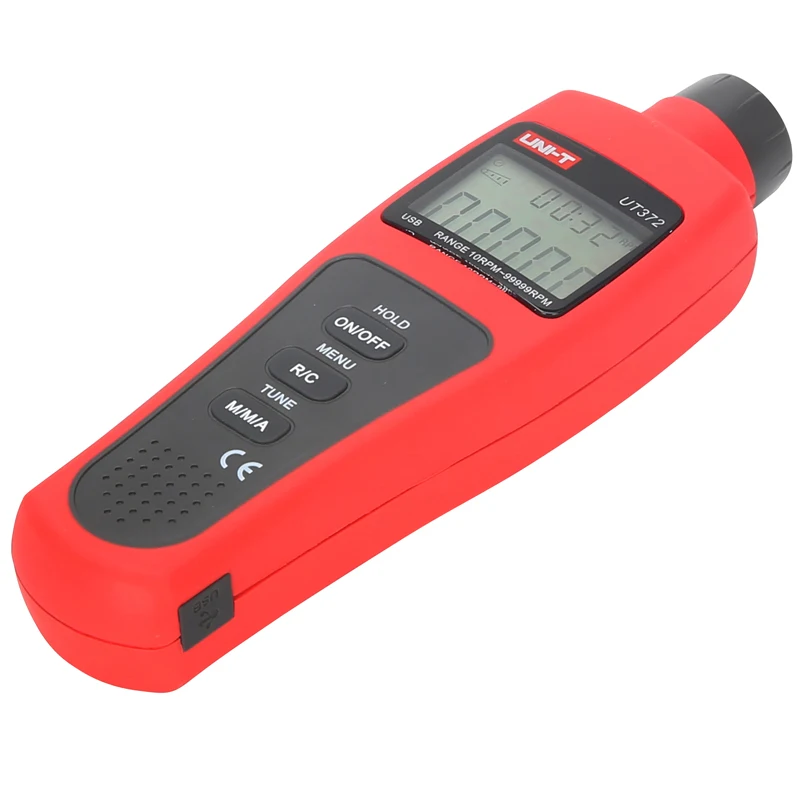 Тахометр UT371/UT372 ручной Бесконтактный тахометр RPM/Data Hold/USB интерфейс