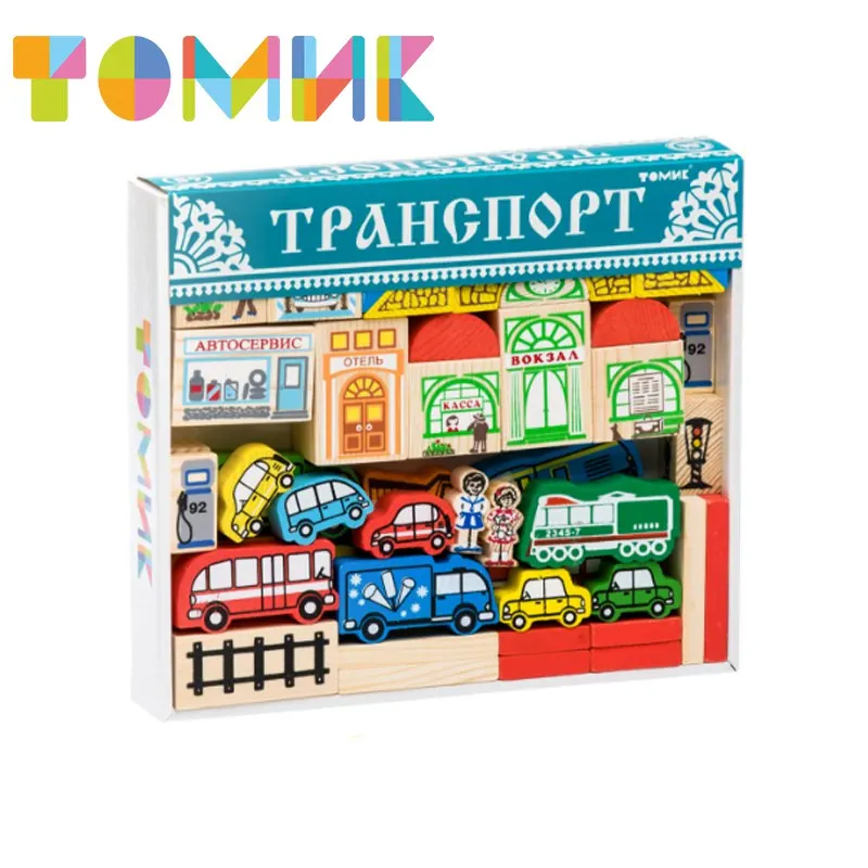 Деревянный Конструктор &quotТранспорт&quot (45 деталей) ТОМИК | Игрушки и хобби