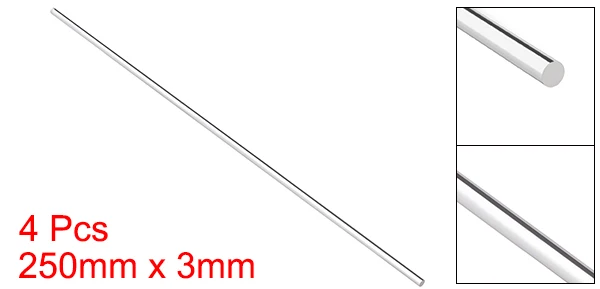 3mmx250mm Uxcell 4 шт 3 мм x 250 мм/5 мм x 250 мм/6 мм x 250 мм/8 мм x 8 мм x 250 мм прозрачный Твердый акриловый круглый/квадратный стержень PMMA бар для дома прочный - Цвет: 3mmx250mm