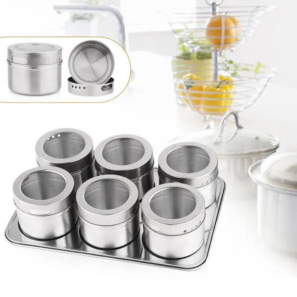 

DHL/FEDEX Free Shipping 200pcs/lot Magical magnetic Stainless steel spice jar monosexuality tank sauce pot seasoning bottle