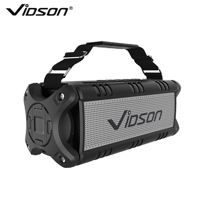 Коричневый Vidson D8, уличные Bluetooth колонки, беспроводные 40 Вт, высокомощный сабвуфер, 360 объемный звук, 4000 мАч, для зарядки мобильного телефона - Цвет: Коричневый