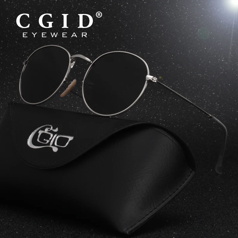 CGID классические маленькие круглые поляризованные солнцезащитные очки