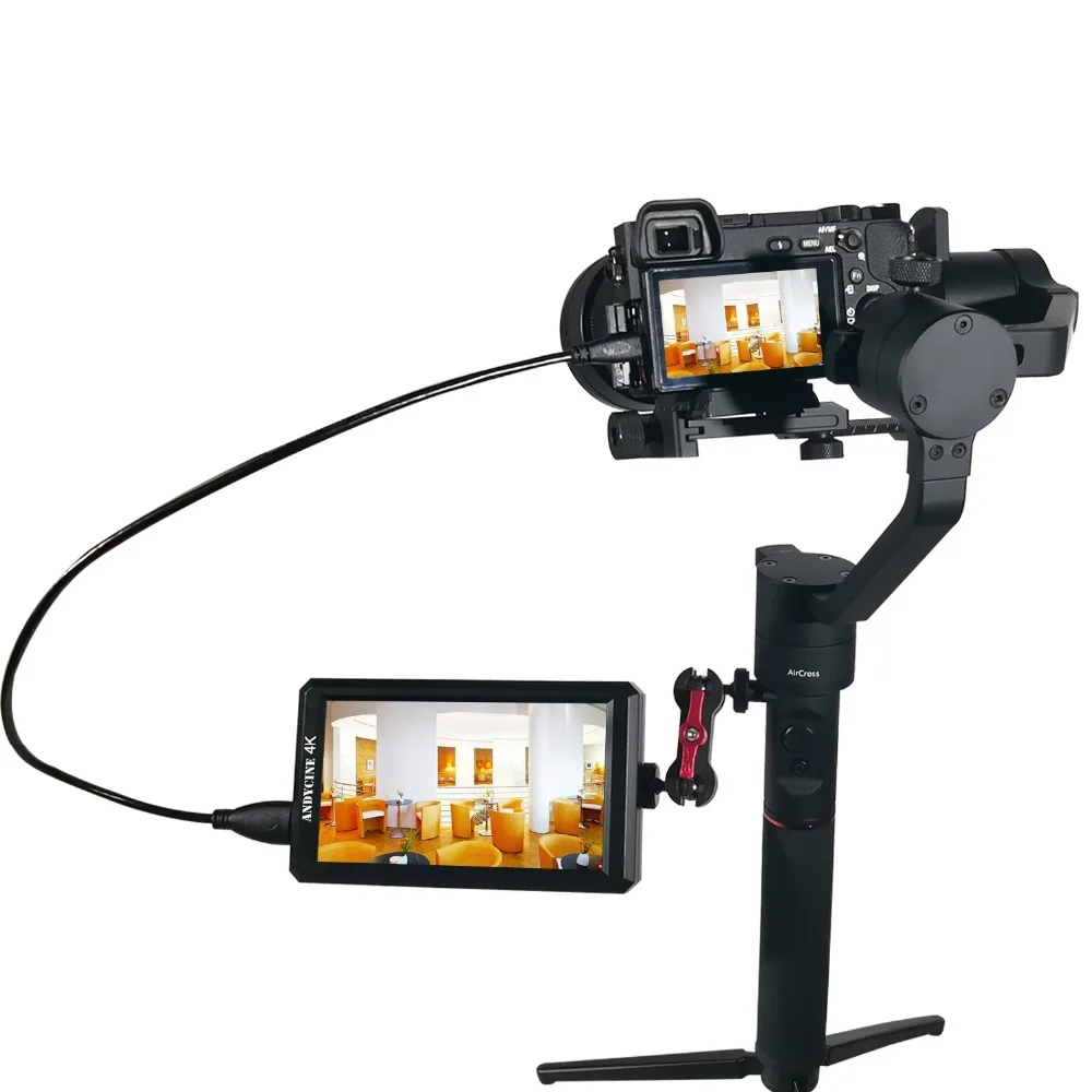 ANDYCINE A6 5,7 дюймов HDMI полевой монитор 1920x1080 DC 8V Выходная мощность Поворотный кронштейн для sony, Nikon, Canon DSLR и Gimbals