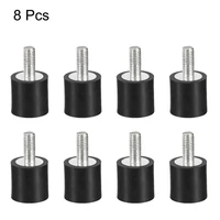 8pcs rubber cylindrical vibration isolators mounts shock absorber with studs for welding machine air compressors