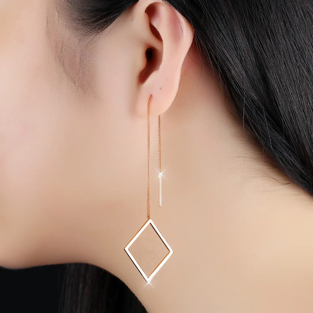 

Gifts Earrings stainless steel rose god hoop stud gold geometric letter girls earrings for women double geometric earrings set