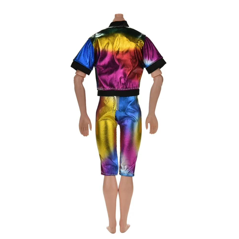 Модный костюм для кукол TOYZHIJIA куртка + штаны Barbies Ken цветная Радужная одежда