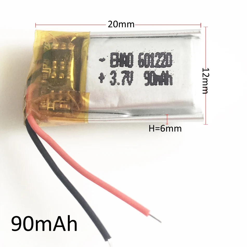 3,7 V 90mAh 601220 li-po литиевая полимерная аккумуляторная батарея для MP3 MP4 MP5 gps bluetooth гарнитура видео ручка цифровые продукты