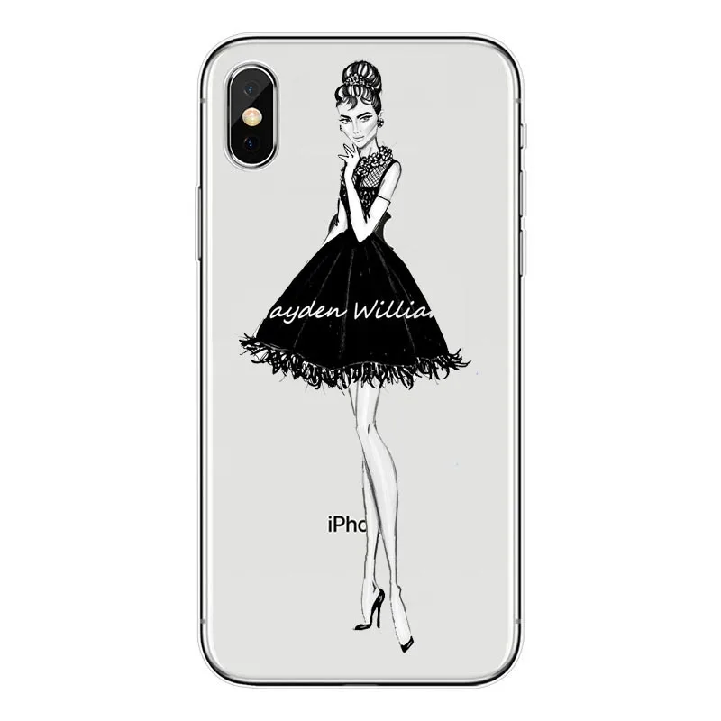 Одри Хепберн Мода девушка леди сотовый телефон Чехол Жесткий ПК для iPhone X 8 7 6 6S Plus
