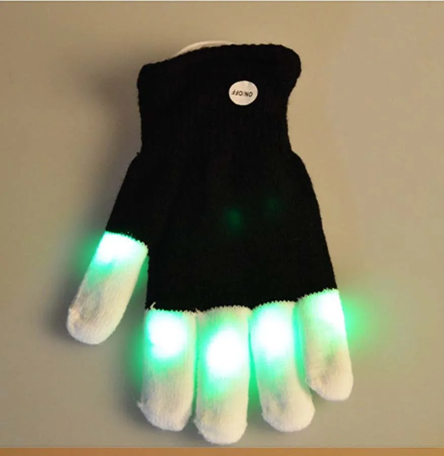 Зимняя Новинка светящиеся праздвечерние товары перчатки светодиодная лампа 7