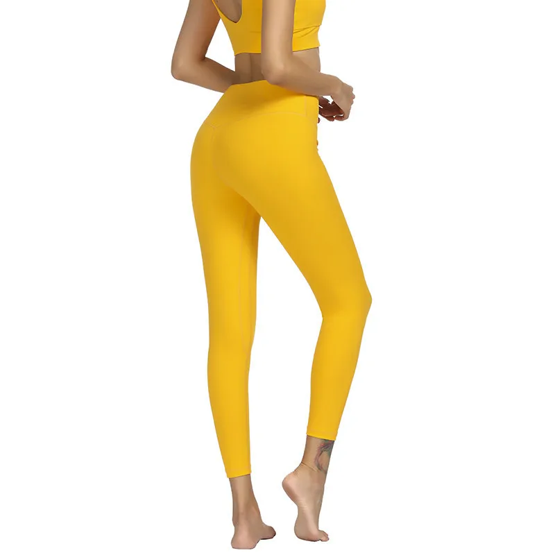 Новые Леггинсы для йоги однотонные спортивные удлиненные бедра женские фитнес