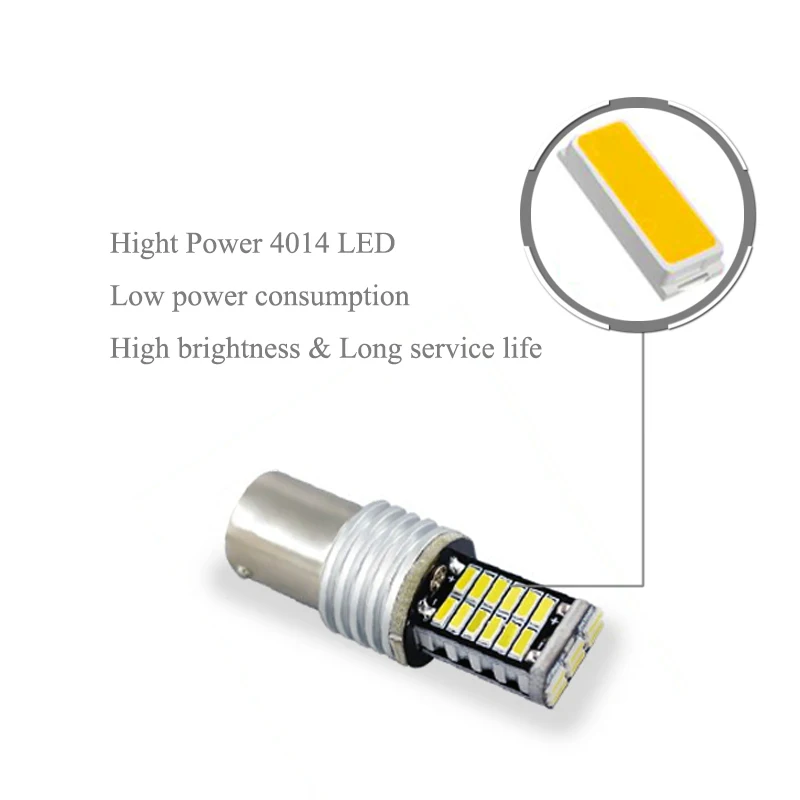 2x P21W BA15S 4014SMD LED Canbus нет ошибка резервного фара заднего хода лампы Для peugeot 307 206 2008 207