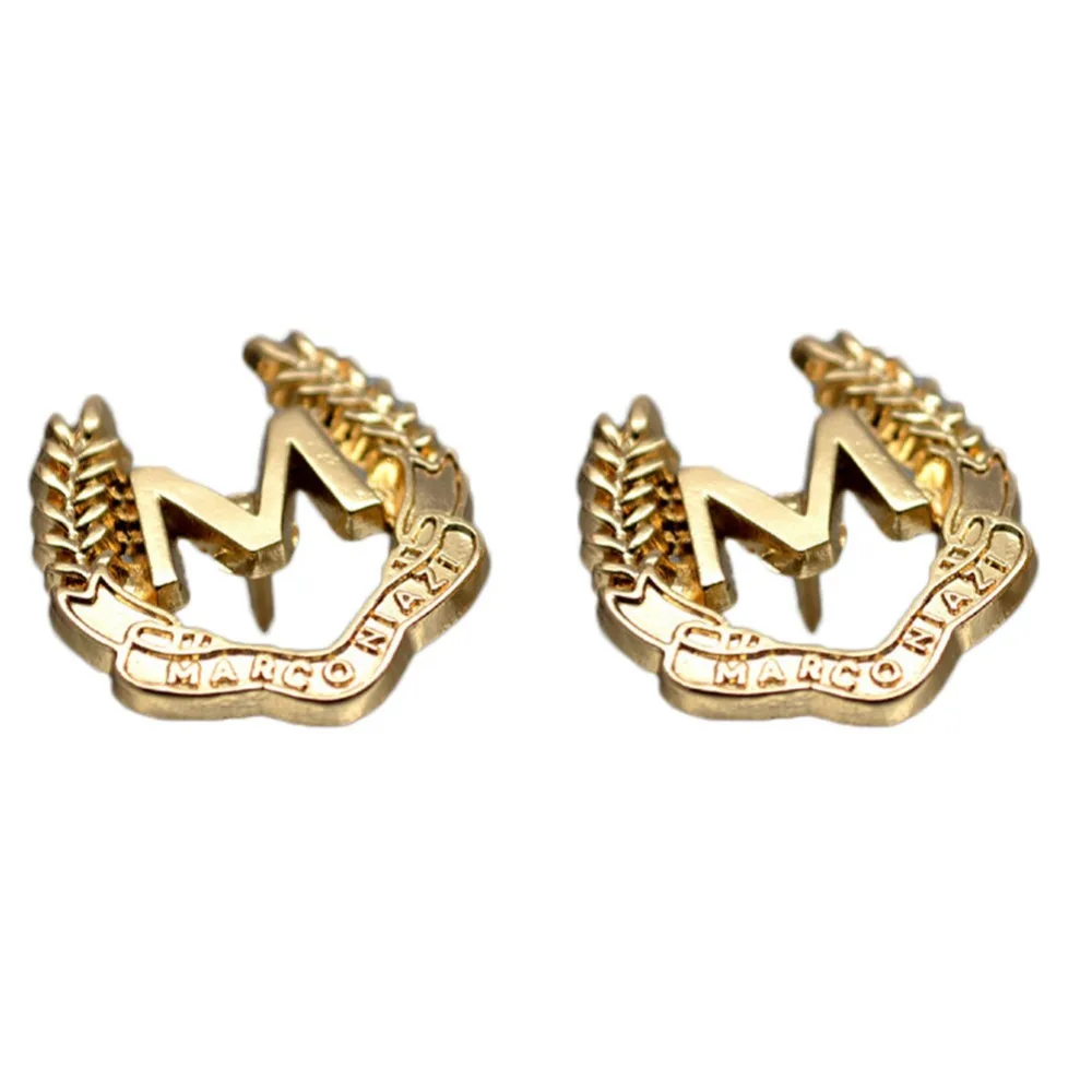 Прямая поставка однотонная металлическая брошь в виде мужской блузки|suit brooch|drop