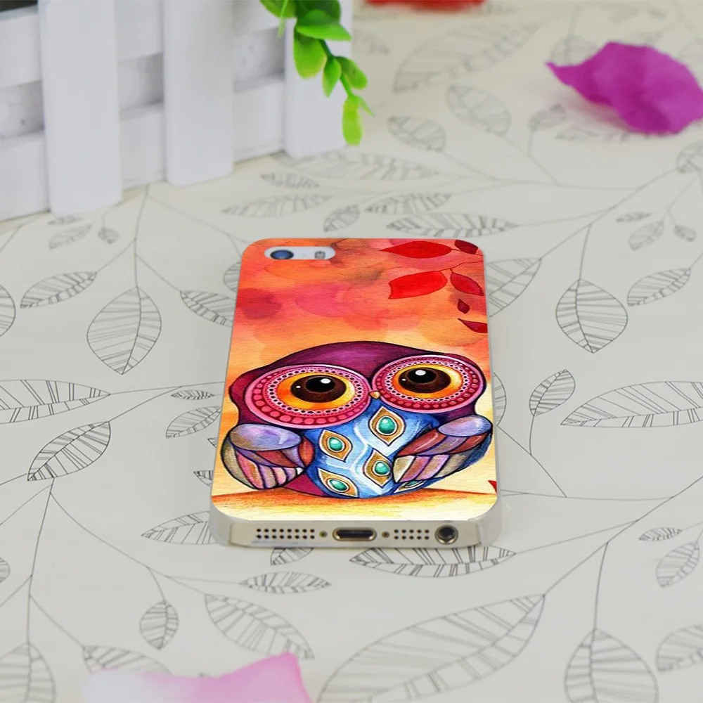 C0865 Owl S First Fall Leaf Transparent Hard Thin Case Skin Cover For Apple IPhone 4 4S 4G 5 5G 5S SE 5C 6 6S Plus |