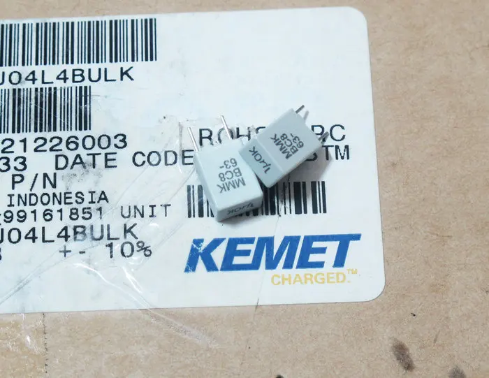 Оригинальный новый 100% мм K5 63 в 1 мкФ 105K пленочный конденсатор (индуктор) |