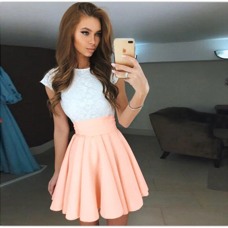 Кружевное платье 2018 Новое поступление летнее женское элегантное без рукавов