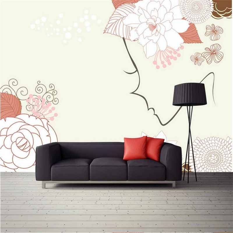 Современные пользовательские обои фотообои ручная роспись 3D в рулоне простые