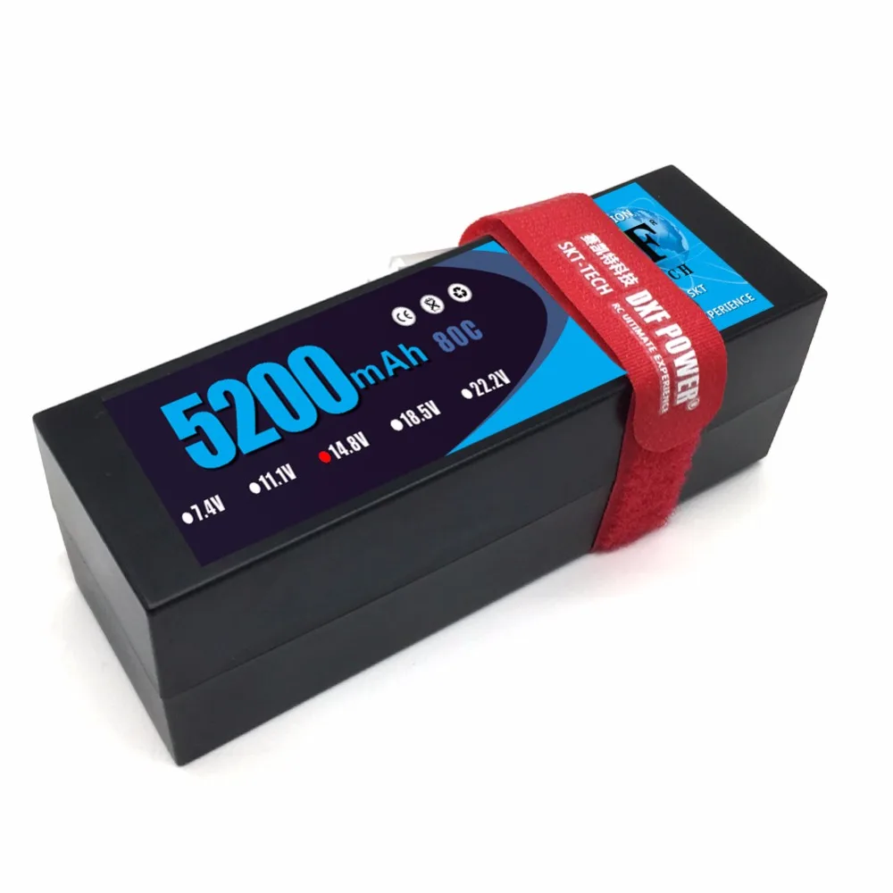 Аккумулятор DXF Lipo 4s 14 8 в 5200 мАч 80C MAX 160C Жесткий Чехол для 1:8 1:10 радиоуправляемого