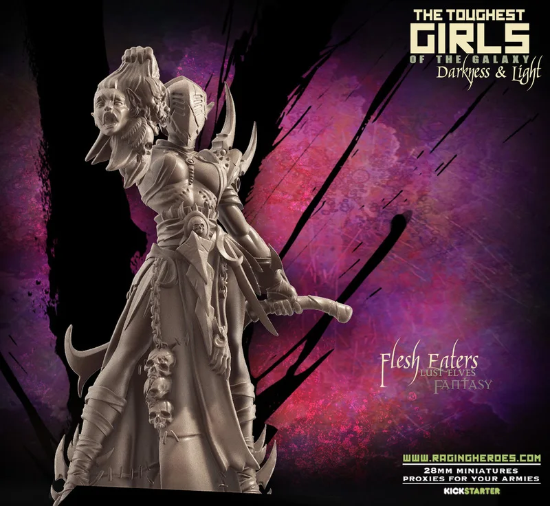[Loong Way Miniatures] Бушующие герои пожиратели плоти войско (LE F) 35 мм Полимерная