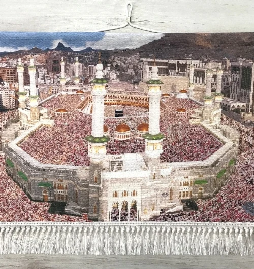 Else Islamic Pictures Mecca Kaaba at Hajj Makkah Photos 3D печать подарок стены искусства веревка висящий мусульманский для молитв гобелен с кисточками ковер