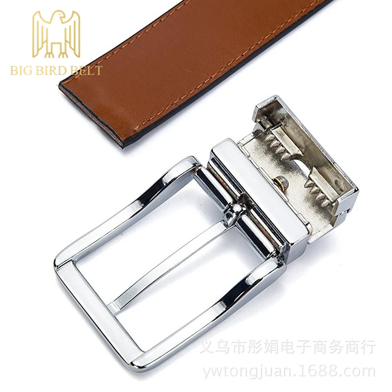 BIG BIRD BELT 2017 NEW Rotatable Buckle Double Genuine Leather Belt Men Luxury Brand Fashion New Designer Cowboy Top | Аксессуары для