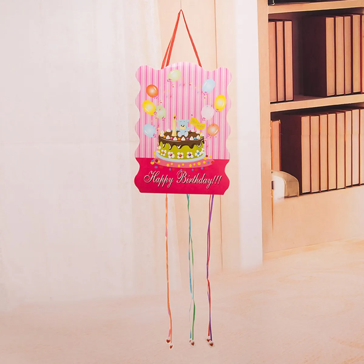 Бумага С Днем Рождения Pinata баннер 40 см x 30 см украшения для вечеринки сделанные своими руками принадлежности Подарочные сумки Игровые игрушки Детские подарки вечерние сувениры - Цвет: 4