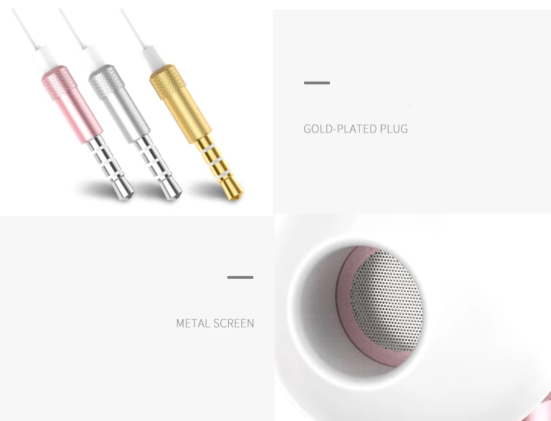 Earphone earphone with microphone Andriod mobile phone gasket small earplug (rose gold) | Электроника
