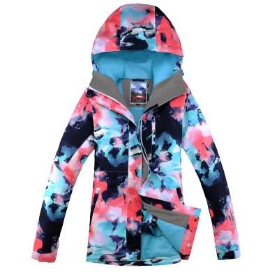 GSOU зимняя Брендовая женская лыжная куртка для сноуборда ветрозащитная дышащая