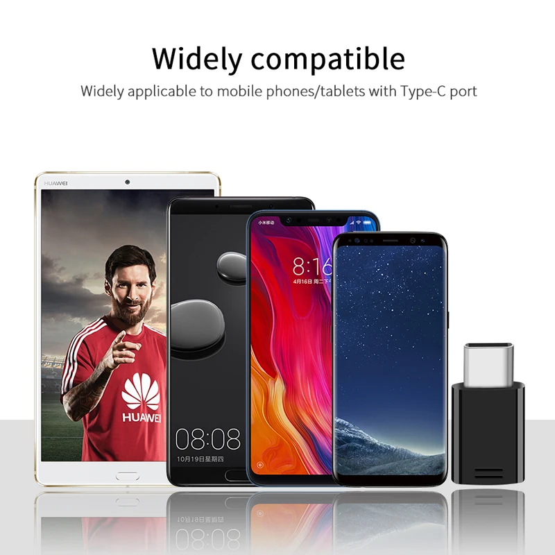 Адаптер для Samsung S9 S8 plus Micro USB на Type C преобразователь оригинальный Note8 C5 C7 C9 pro Active Note
