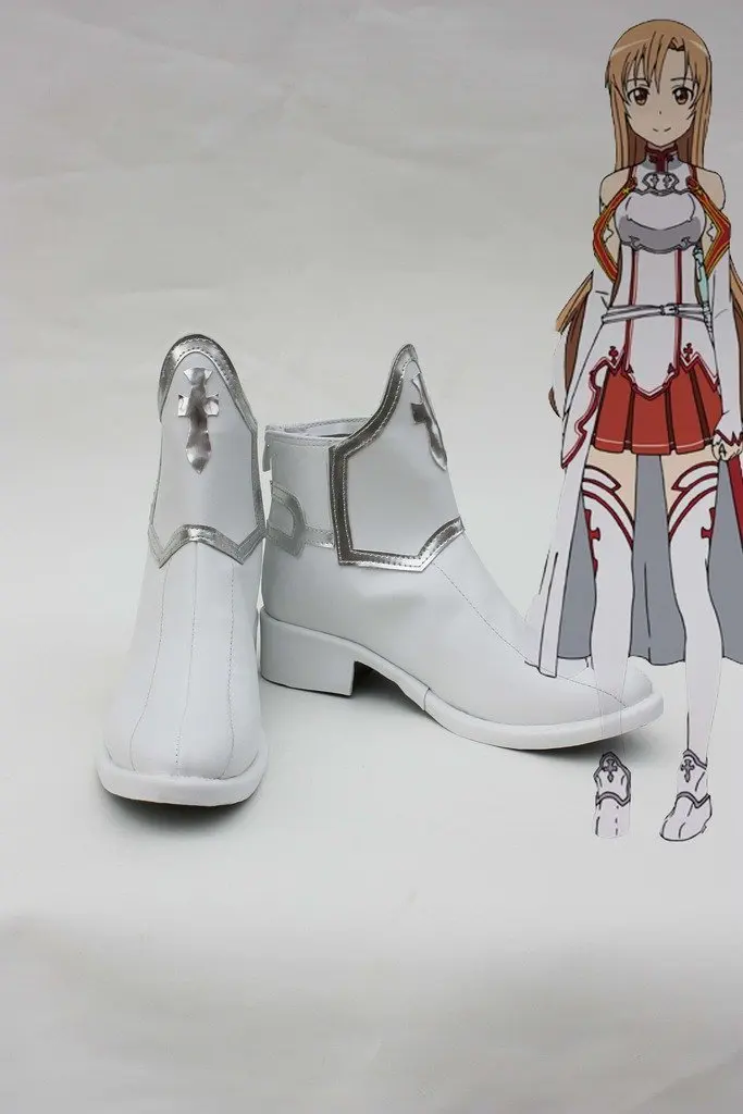 

Аниме меч искусство онлайн Yuuki костюм Asuna для косплея (костюмированных игр) сапоги обувь Хэллоуин Карнавал Prop