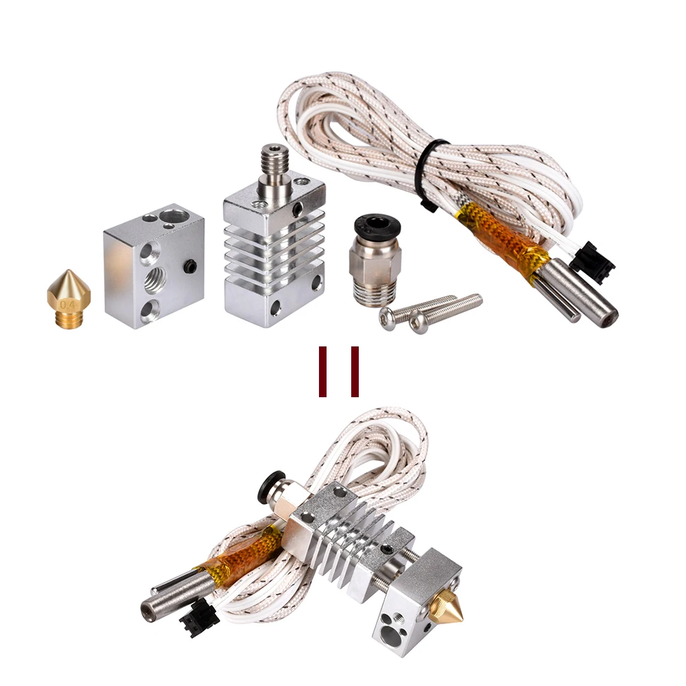 

3D Printer Parts CR10 Hotend Extruder 1.75/0.4mm Bowden Extruder Heat Break Throat CR10 3D Printer