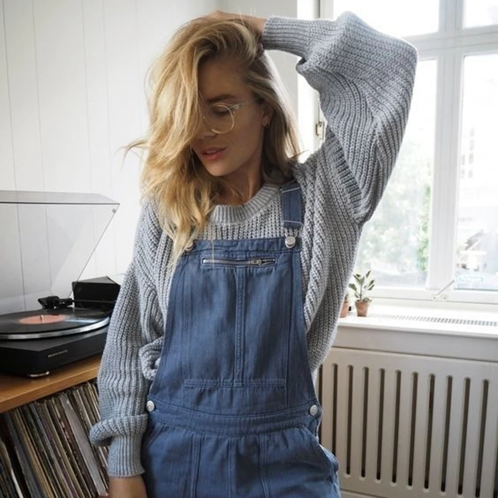 Для женщин Сплошной Цвет вязаный свитер зима-осень с длинным рукавом Мода Теплый