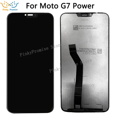 ЖК-дисплей 6,2 дюйма для Motorola Moto G7 Power, сенсорный экран, сенсорная панель, дигитайзер в сборе с инструментами, черный цвет