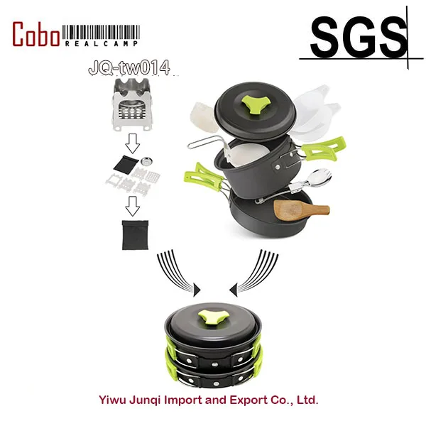 

Cooking Cook set Stainless Steel Folding Wood Stove Alcohol Pocket Stove Camping Cookware Mess Kit for Small Backpacking