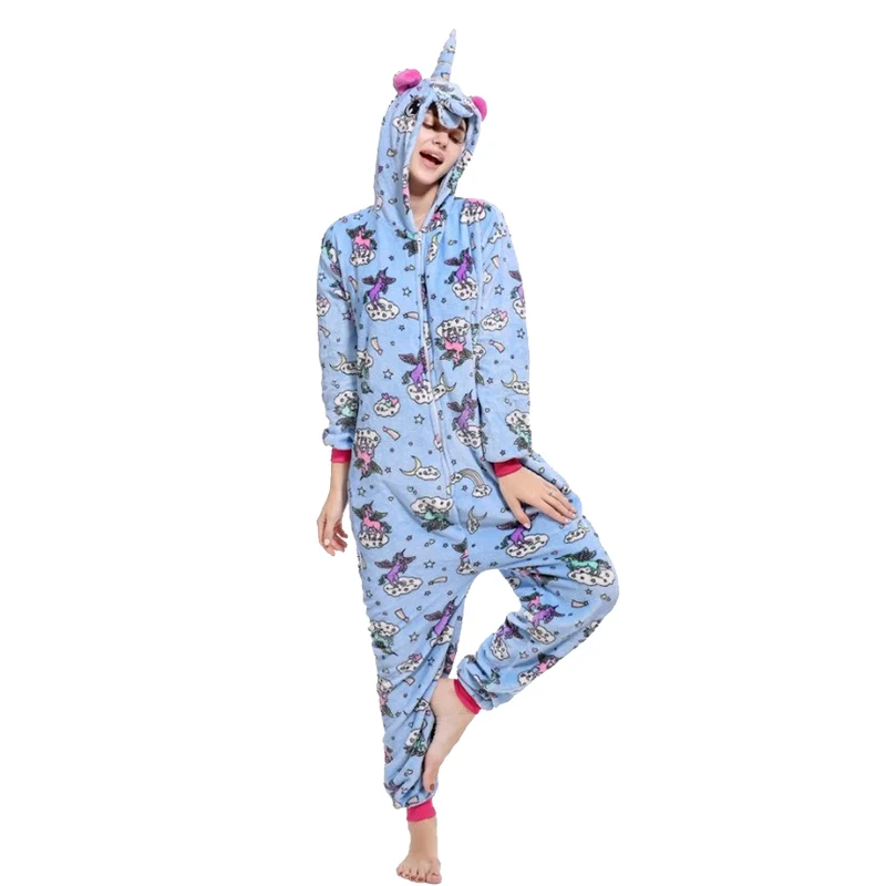 Взрослых животных Kigurumi onesie Пижама с дизайном панда комплект зимняя Фланелевая