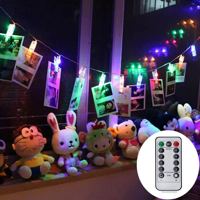 Держатель для фото карты с зажимом светодиодный светильник s 1 м 2 3 4 Рождество