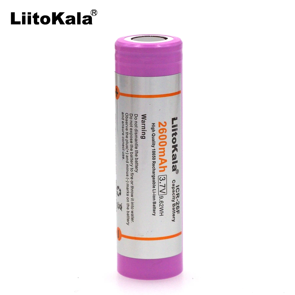 Liitokala 1PCS Original 18650 2600mah Lithium 3.7V Rechargeable battery for ICR18650-26F batteries Laptop Free shipping | Электроника