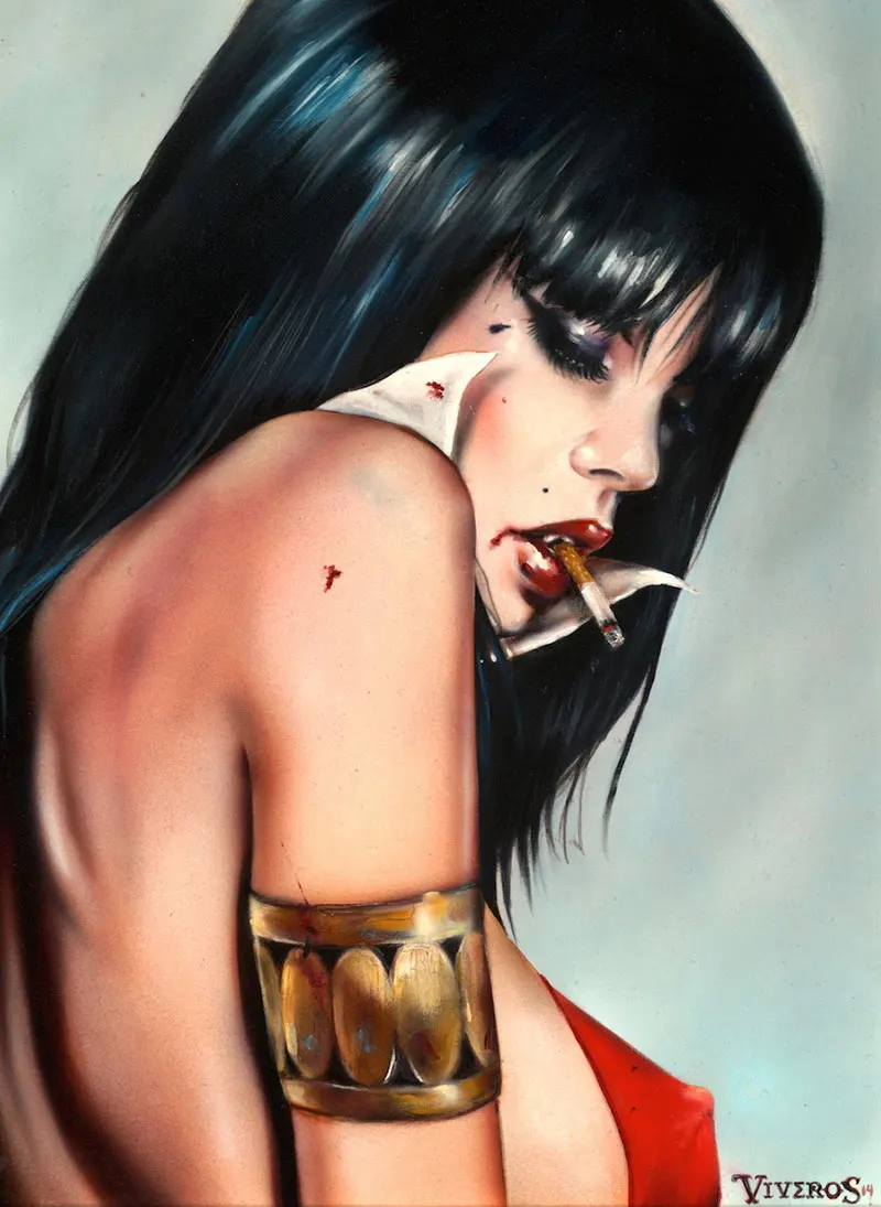 Высокое качество картина маслом холст репродукции VIV LA MUERTE 2015 от Brian M. Viveros