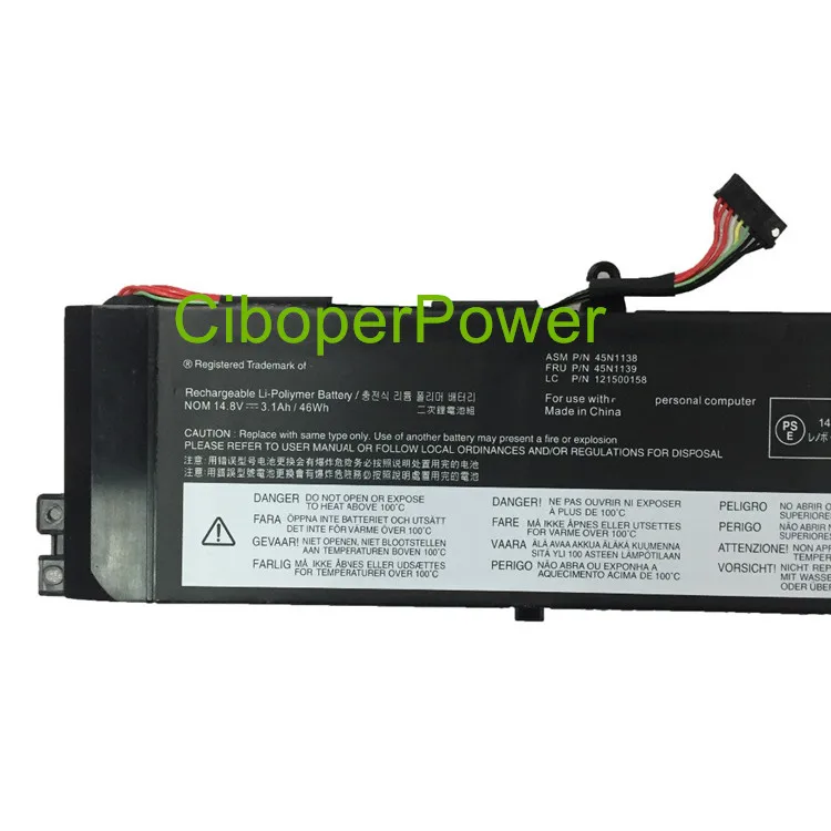 Оригинальная качественная батарея для ноутбука 14 8 V 46WH Аккумулятор 45N1138 S440 V4400u
