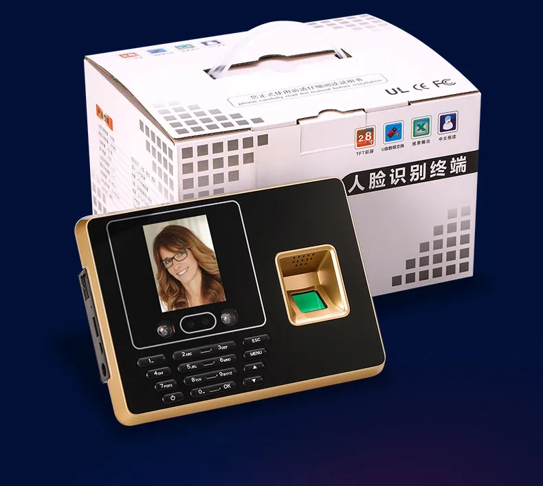 Facial Recognition Terminal Face PASSWORD Employee Time Attendance Clock Check in Out Detection Biometric Tracking | Безопасность и
