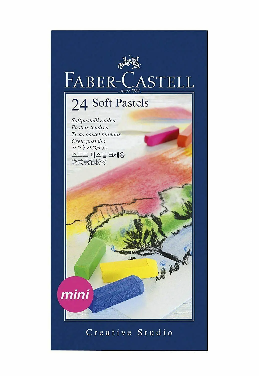 Оригинальный Faber Castell картонная коробка на 24 мягких пастельных набор палочек