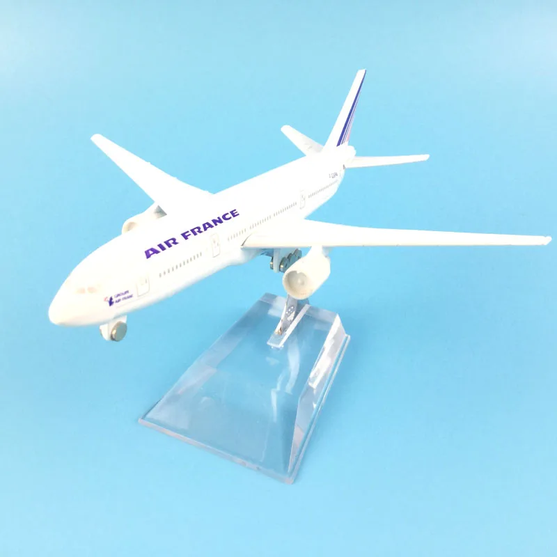 Металлический сплав модель самолета; Каблук 16 см B777 Франция с трёхмерными чертёжами игрушки самолет детские подарки на день рождения от AliExpress WW