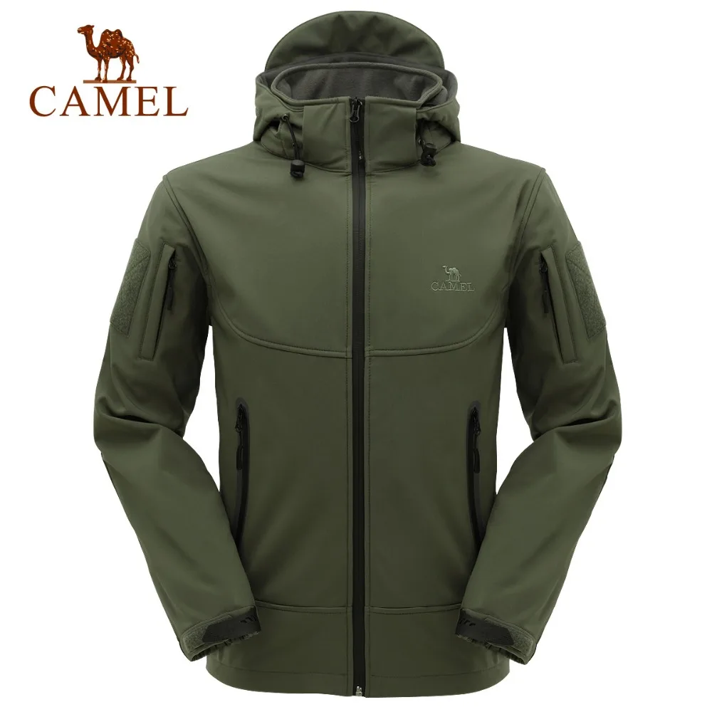 CAMEL мужская и женская уличная флисовая походная куртка водонепроницаемая ветрозащитная Флисовая теплая ветровка для рыбалки и охоты тактическая одежда