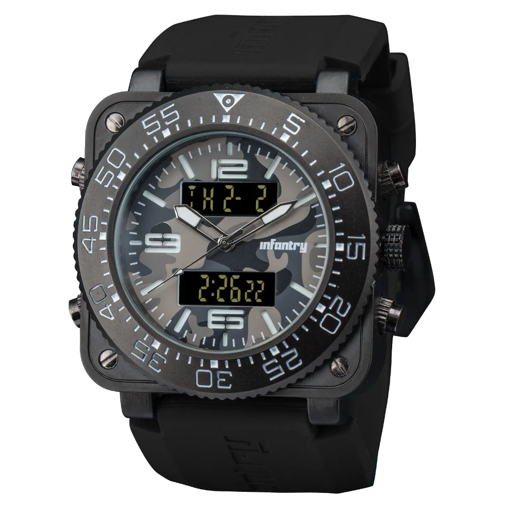 Пехота военные часы Для мужчин цифровой кварцевые s лучший бренд класса люкс