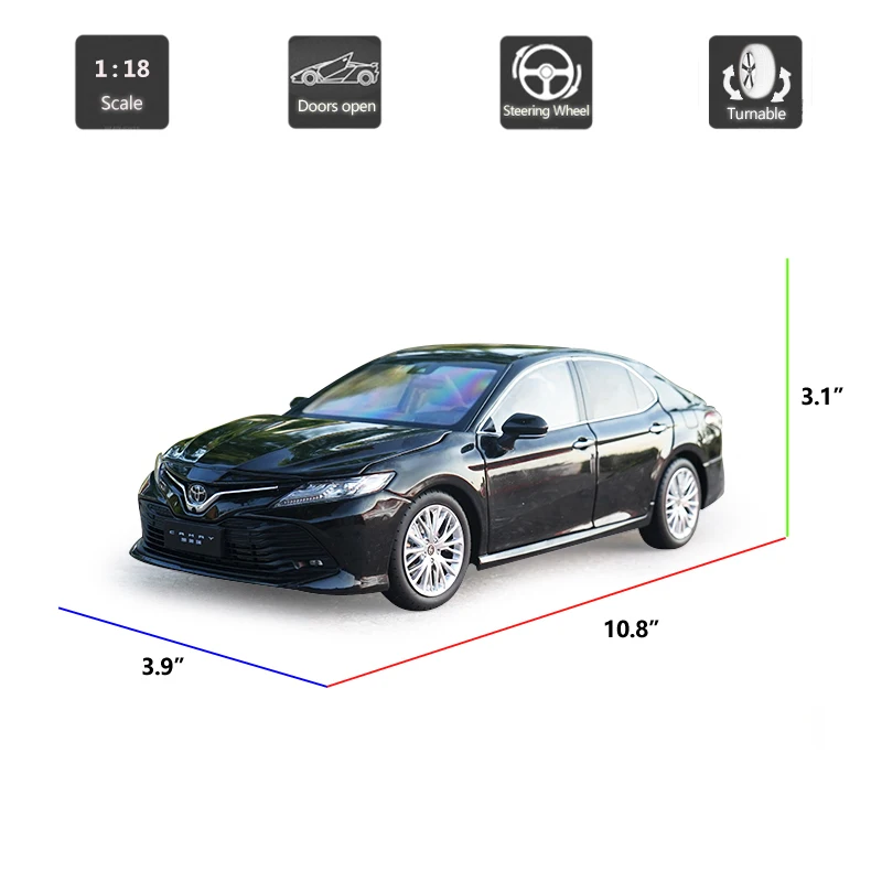 Модель автомобиля HOMMAT с имитацией 1:18 Масштаб Toyota 8th Camry литая модель модели