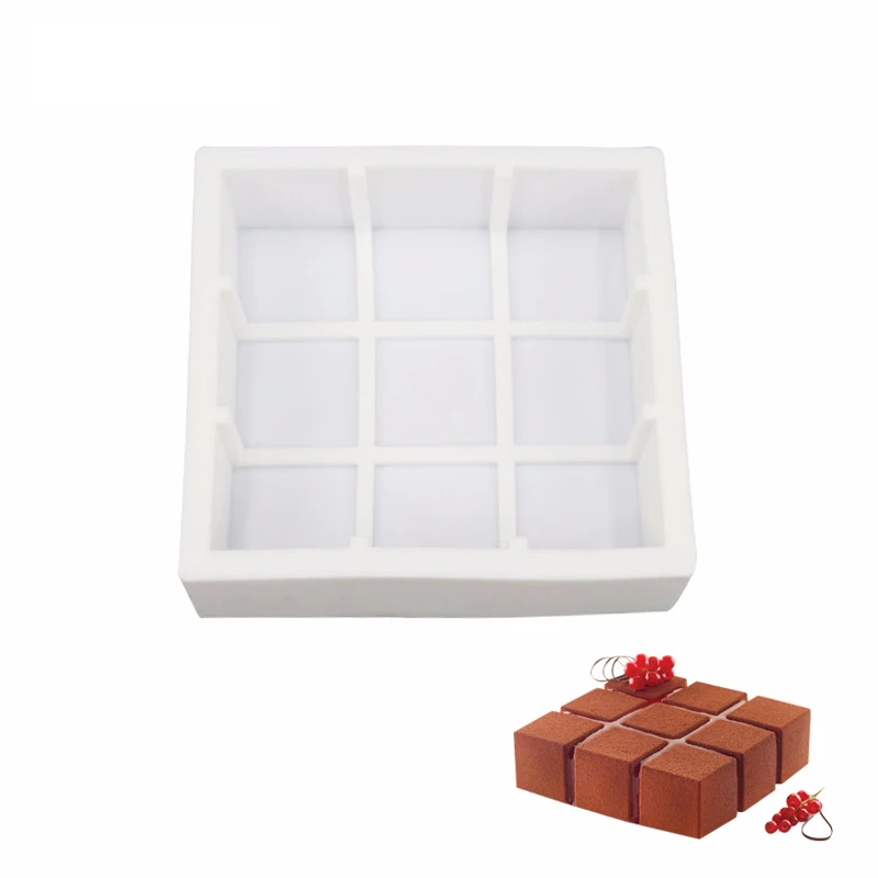 9 сетки Сплит форма украшения торта 3D силиконовые формы для выпечки блюдо