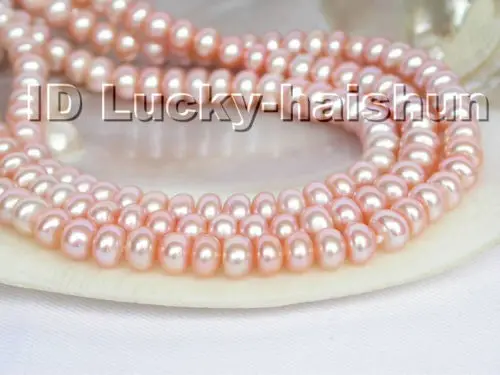 3row pink pearls necklace bracelet set j4874 &gt&gt&gtgirls jewelry sets Free shipping | Украшения и аксессуары
