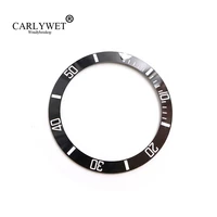 carlywet wholesale replacement black with white writings ceramic bezel 38mm insert made for submariner gmt 40mm 116610 ln