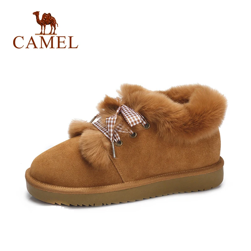 CAMEL/2018 г. женские зимние ботинки зимняя простая обувь в симпатичном стиле теплые
