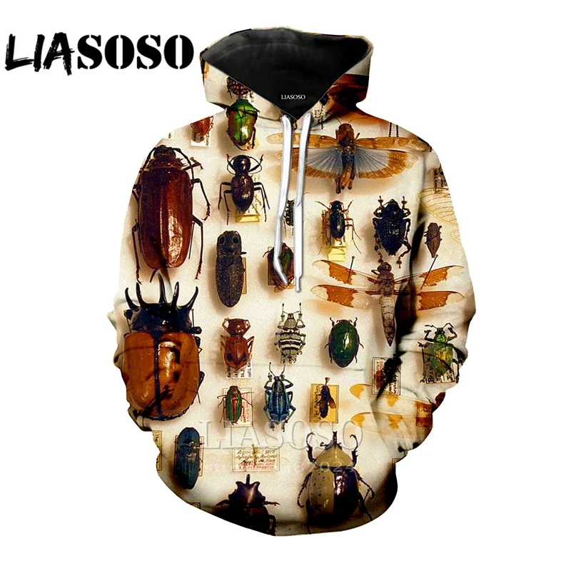 LIASOSO Women tshirt shirt streetwear casual hip hop homme 2019 3D print Harajuku insect new men t shirt/Hoodies/Sweatshirt D772 | Мужская
