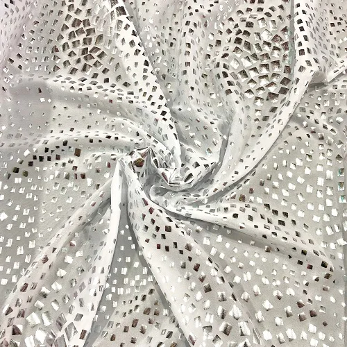 White silver crocodi Тонкий трикотаж из крокодиловой кожи(лайкра), спандекс, узор, 2 способа растягивания, непрерывный крой лайкры для пошива купальников, танцев - Цвет: White silver crocodi